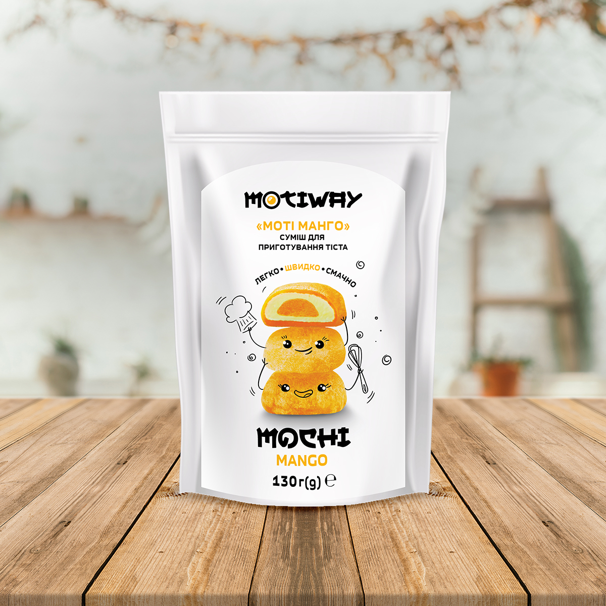 Суміш для приготування тіста "Моті манго" зі смаком манго ТМ Motiway 1 Суміш для приготування тіста "Моті манго" зі смаком манго ТМ Motiway