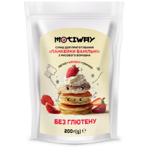 Суміш для приготування "Панкейкі ванільні" з рисового борошна ТМ Motiway